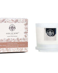Fireside Wish 5 oz candle by Aquiesse with cozy packaging, evoking warm holiday gatherings and inviting spices.