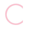 Minimalistic pink letter C design on a clean white background, perfect for branding and logo use.